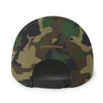 Load image into Gallery viewer, Studio Frazza Snapback Hat (Green Camo/Old Gold)
