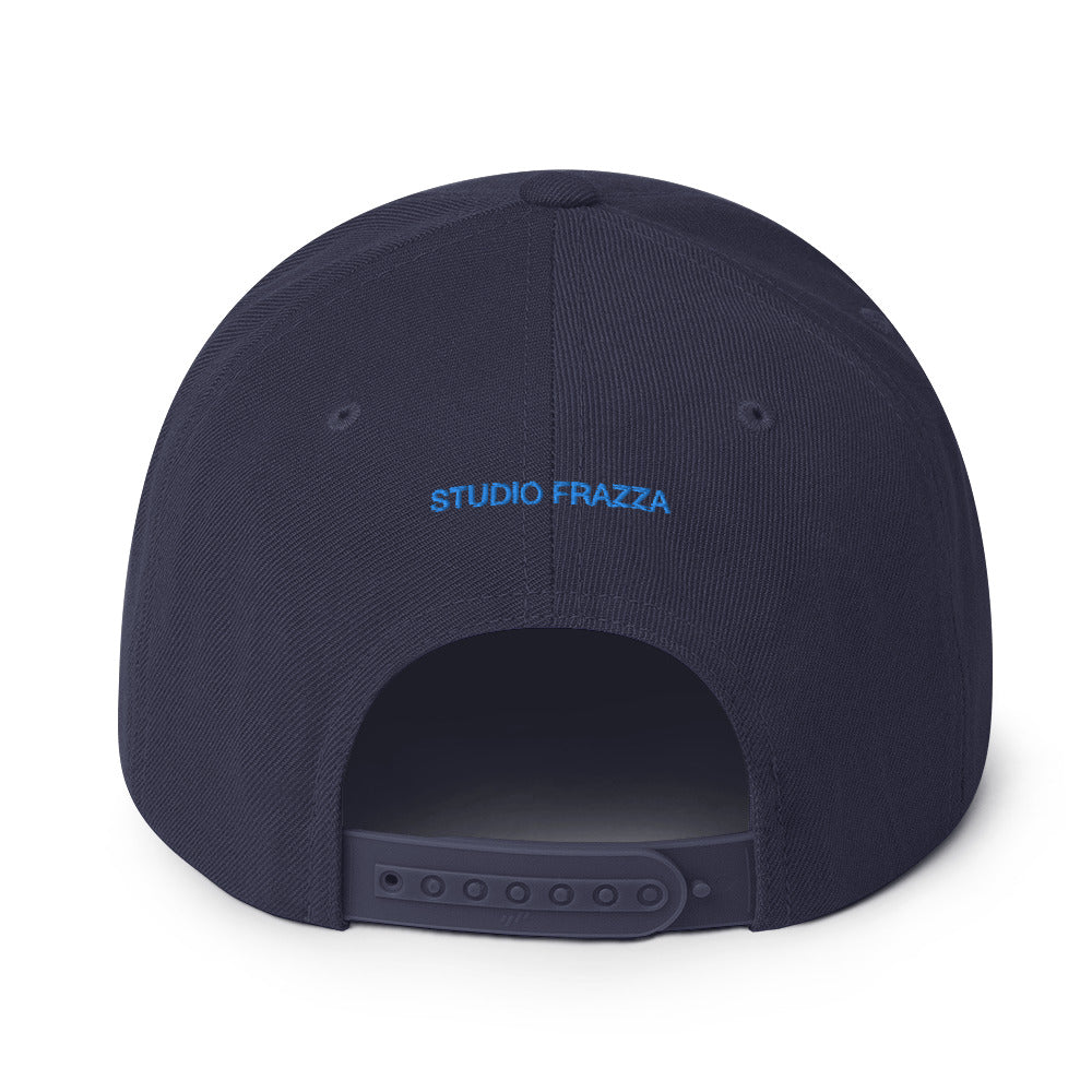 Studio Frazza Snapback Hat (Navy/Aqua)