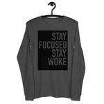 Load image into Gallery viewer, Stay Focused Stay Woke - Unisex Long Sleeve Tee
