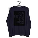 Load image into Gallery viewer, Stay Focused Stay Woke - Unisex Long Sleeve Tee
