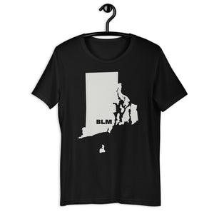 BLM 50 States / Rhode Island Short-Sleeve Unisex T-Shirt (Black)