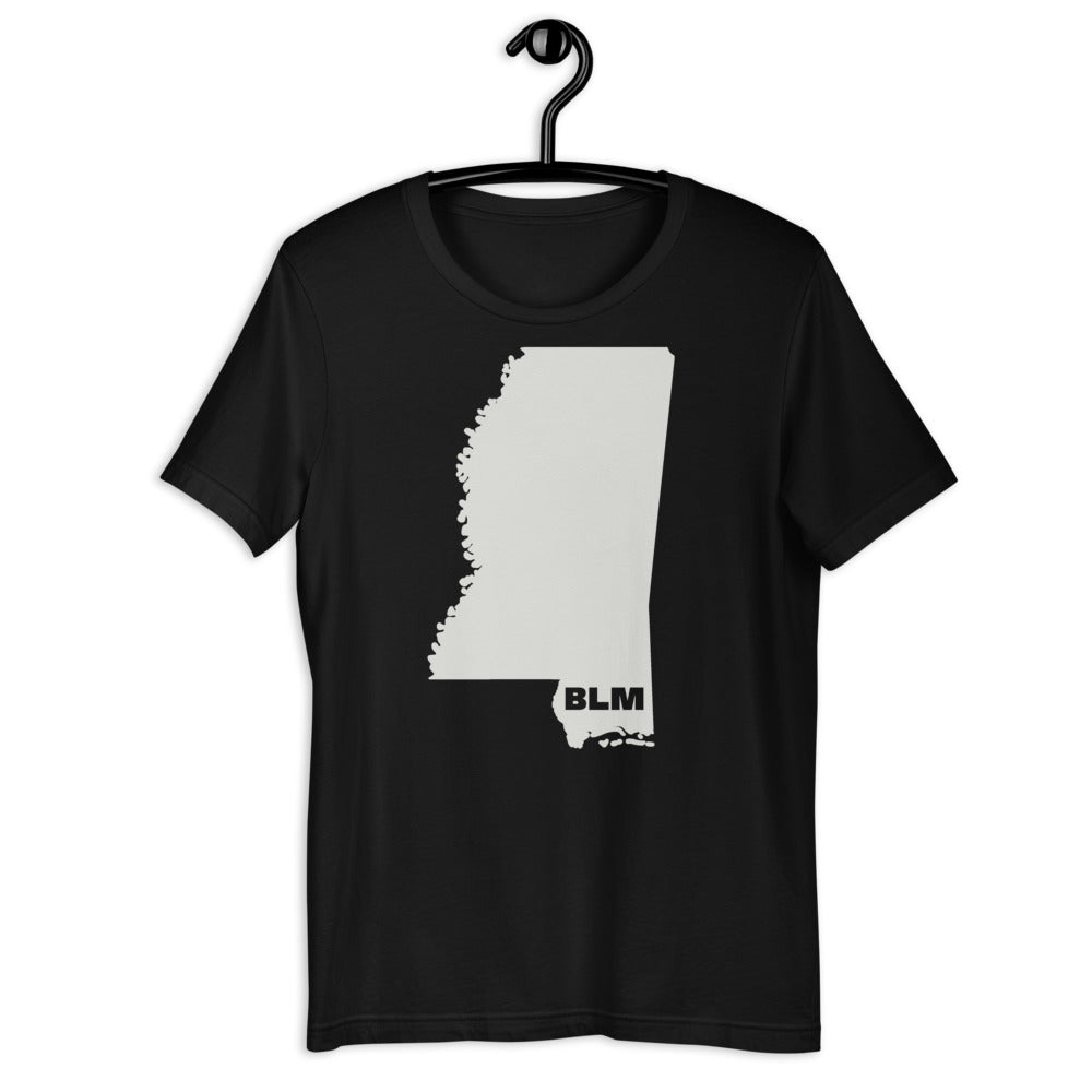 BLM 50 States / Mississippi Short-Sleeve Unisex T-Shirt (Black)