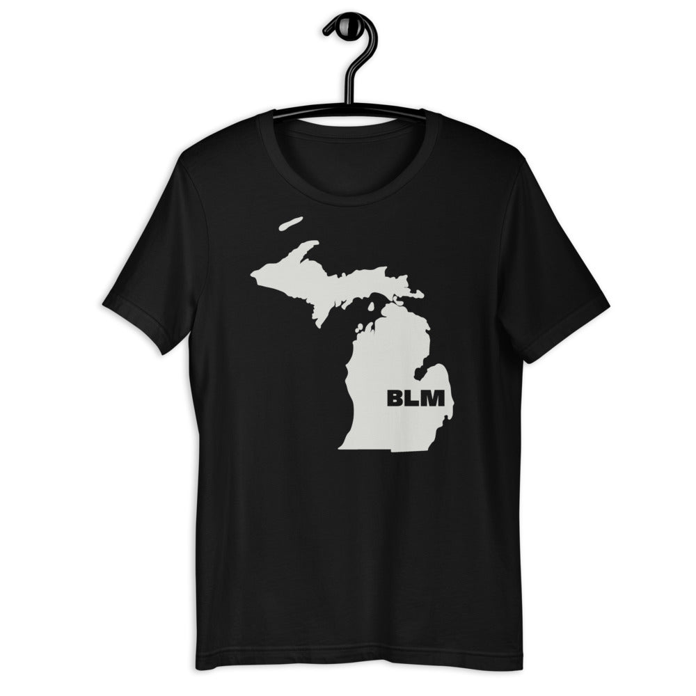 BLM 50 States / Michigan Short-Sleeve Unisex T-Shirt (Black)