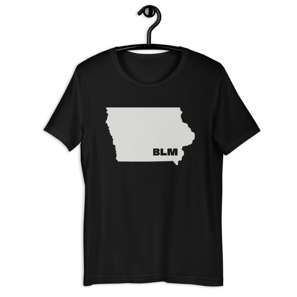 BLM 50 States / Iowa Short-Sleeve Unisex T-Shirt (Black)