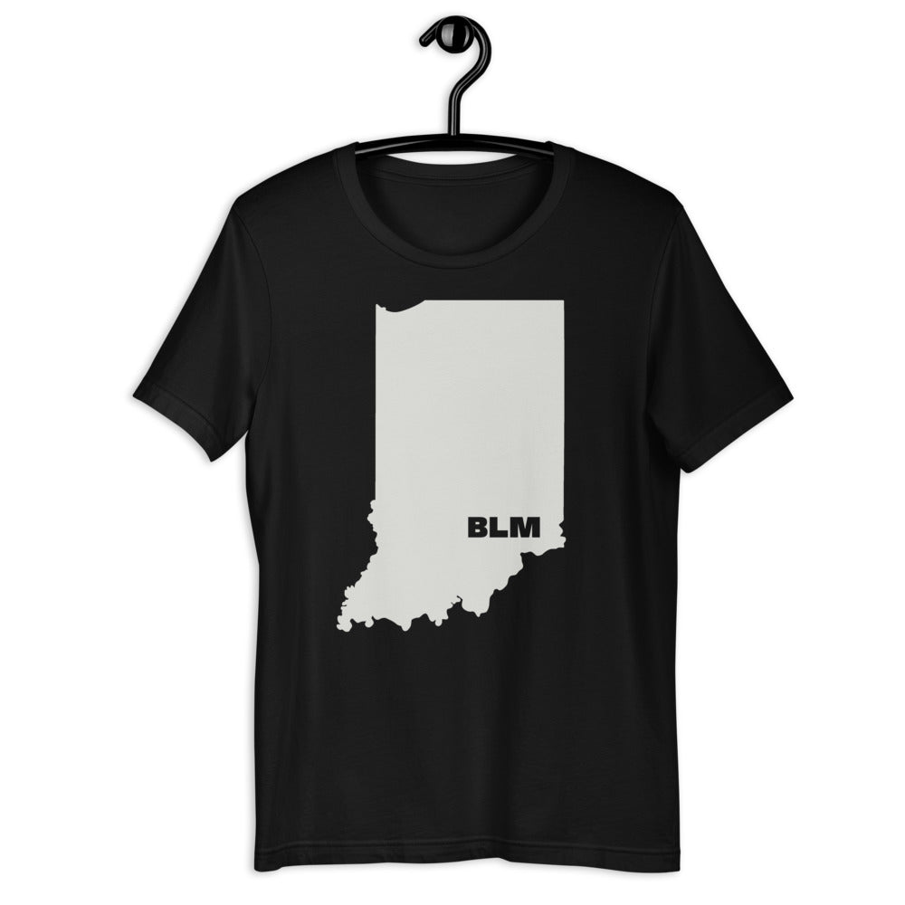 BLM 50 States / Indiana Short-Sleeve Unisex T-Shirt (Black)