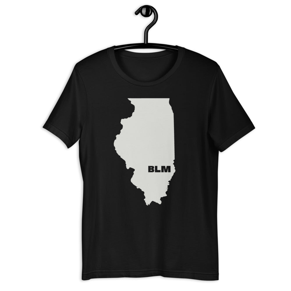 BLM 50 States / Illinois Short-Sleeve Unisex T-Shirt (Black)