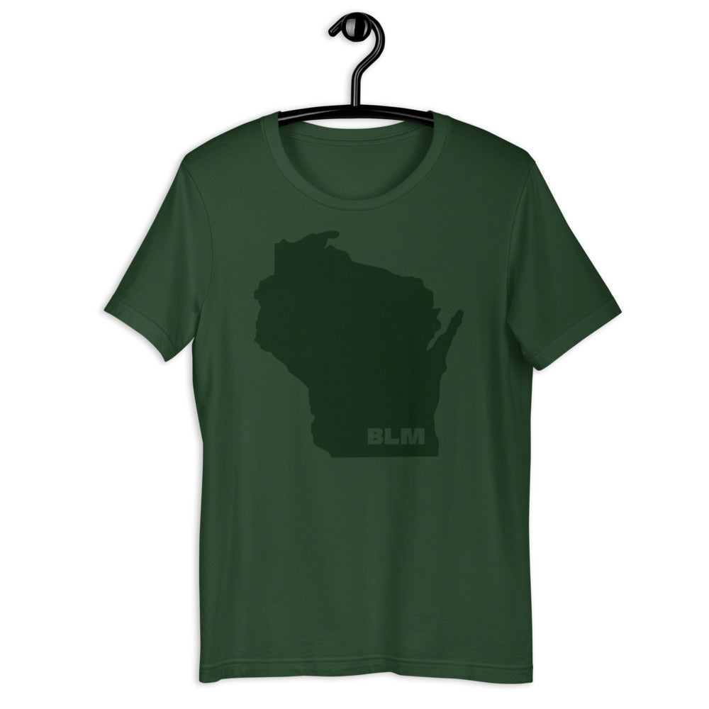 BLM 50 States / Wisconsin Short-Sleeve Unisex T-Shirt (Forest Green)