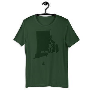 BLM 50 States / Rhode Island Short-Sleeve Unisex T-Shirt (Forest Green)