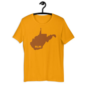 BLM 50 States / West Virginia Short-Sleeve Unisex T-Shirt (Gold)