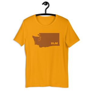 BLM 50 States / Washington Short-Sleeve Unisex T-Shirt (Gold)