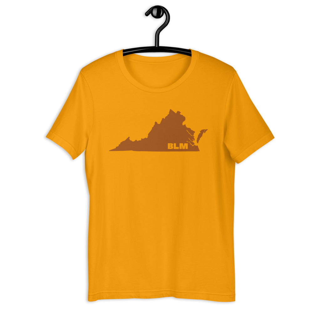 BLM 50 States / Virginia Short-Sleeve Unisex T-Shirt (Gold)