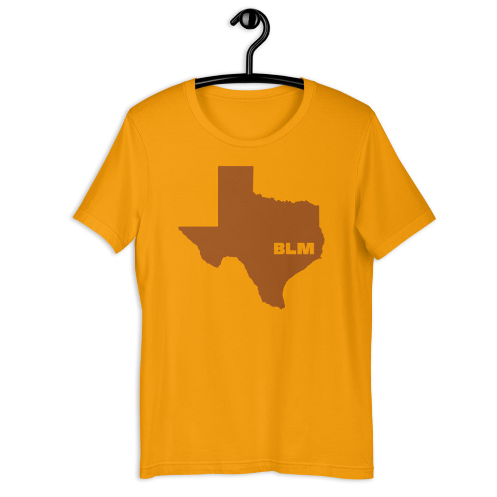 BLM 50 States / Texas Short-Sleeve Unisex T-Shirt (Gold)