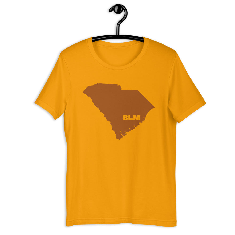 BLM 50 States / South Carolina Short-Sleeve Unisex T-Shirt (Gold)