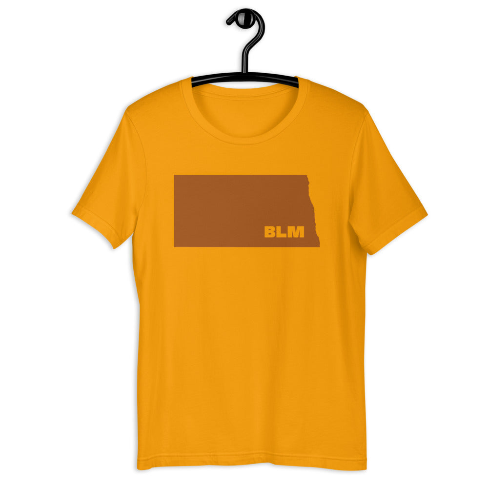 BLM 50 States / North Dakota Short-Sleeve Unisex T-Shirt (Gold)