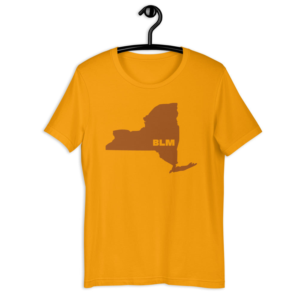 BLM 50 States / New York Short-Sleeve Unisex T-Shirt (Gold)