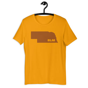 BLM 50 States / Nebraska Short-Sleeve Unisex T-Shirt (Gold)