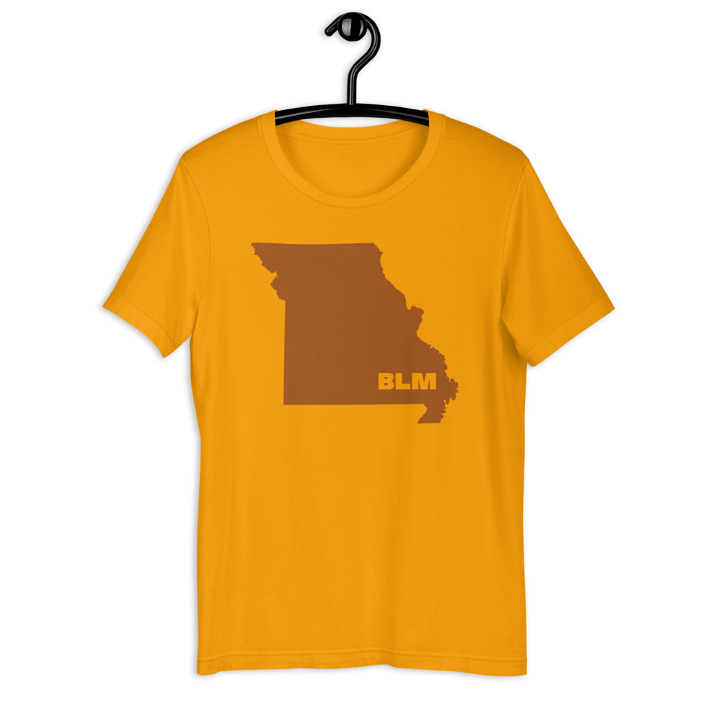 BLM 50 States / Missouri Short-Sleeve Unisex T-Shirt (Gold)