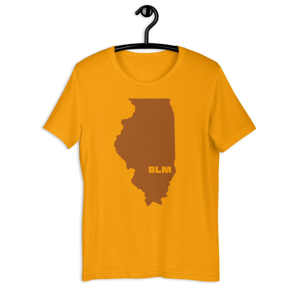 BLM 50 States / Illinois Short-Sleeve Unisex T-Shirt (Gold)