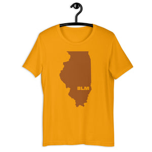 BLM 50 States / Illinois Short-Sleeve Unisex T-Shirt (Gold)