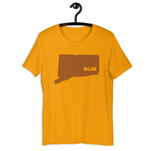 BLM 50 States / Connecticut Short-Sleeve Unisex T-Shirt (Gold)