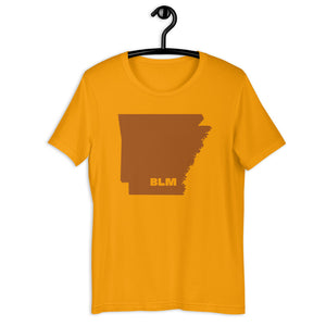 BLM 50 States / Arkansas Short-Sleeve Unisex T-Shirt (Gold)