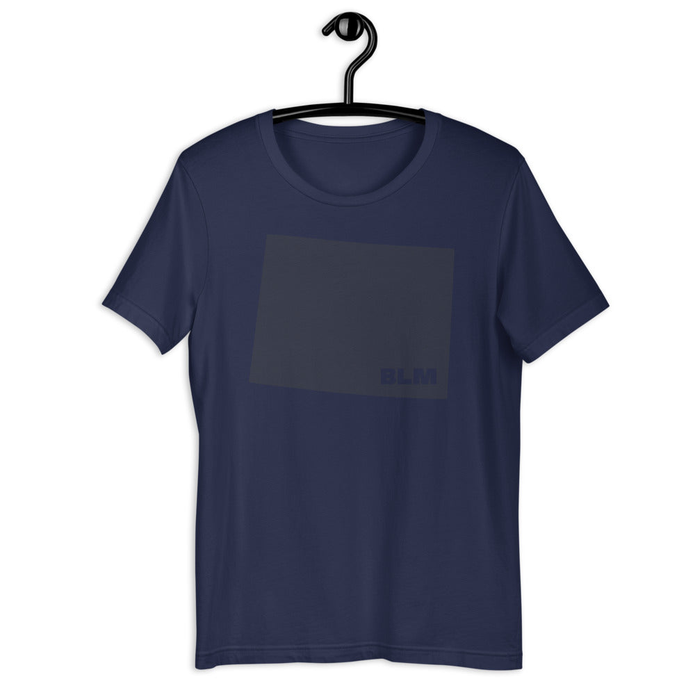 BLM 50 States / Wyoming Short-Sleeve Unisex T-Shirt (Navy)