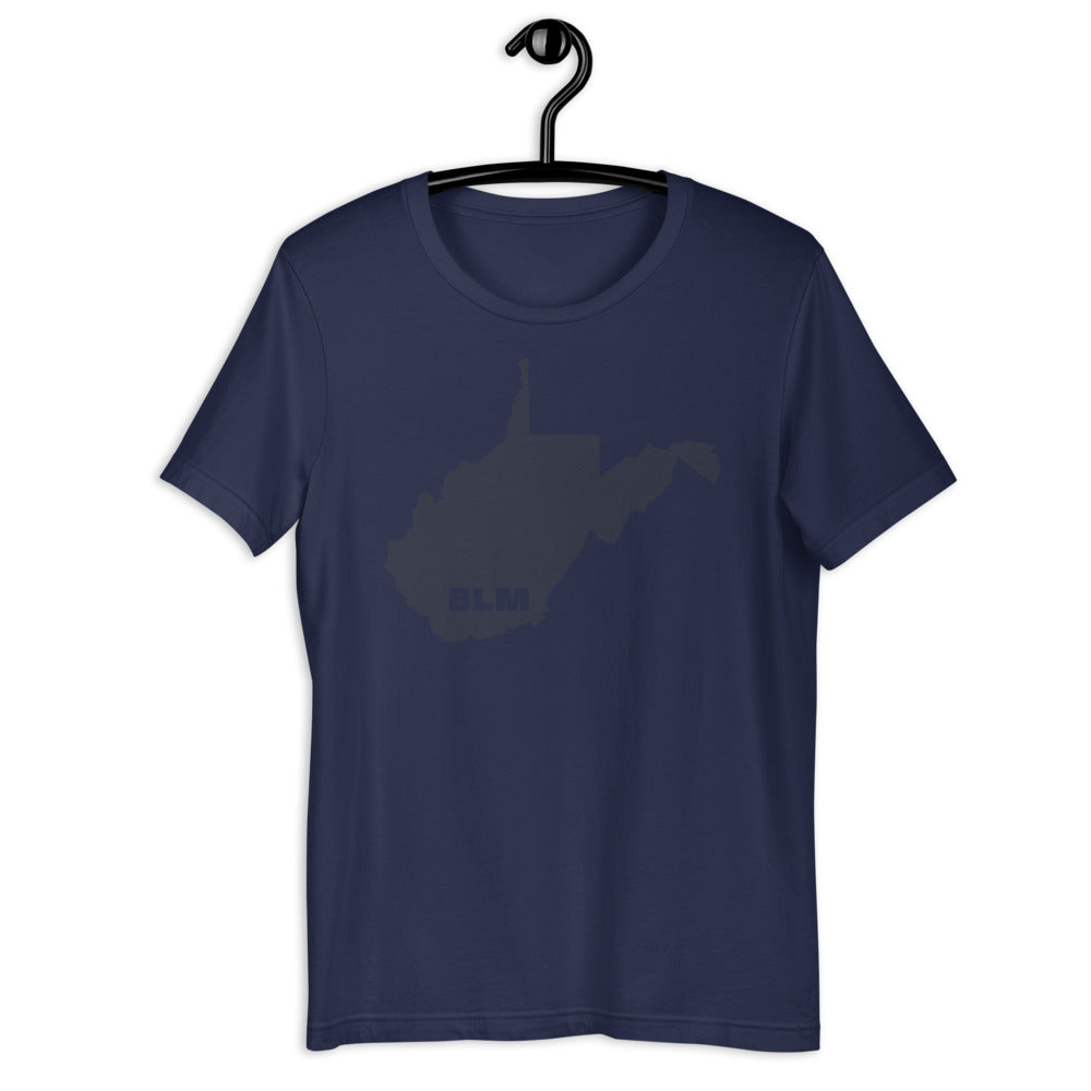 BLM 50 States / West Virginia Short-Sleeve Unisex T-Shirt (Navy)