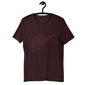 BLM 50 States / West Virginia Short-Sleeve Unisex T-Shirt (Oxblood Black)