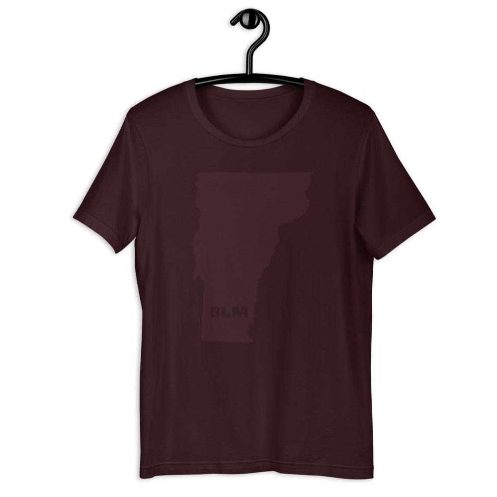 BLM 50 States / Vermont Short-Sleeve Unisex T-Shirt (Oxblood Black)