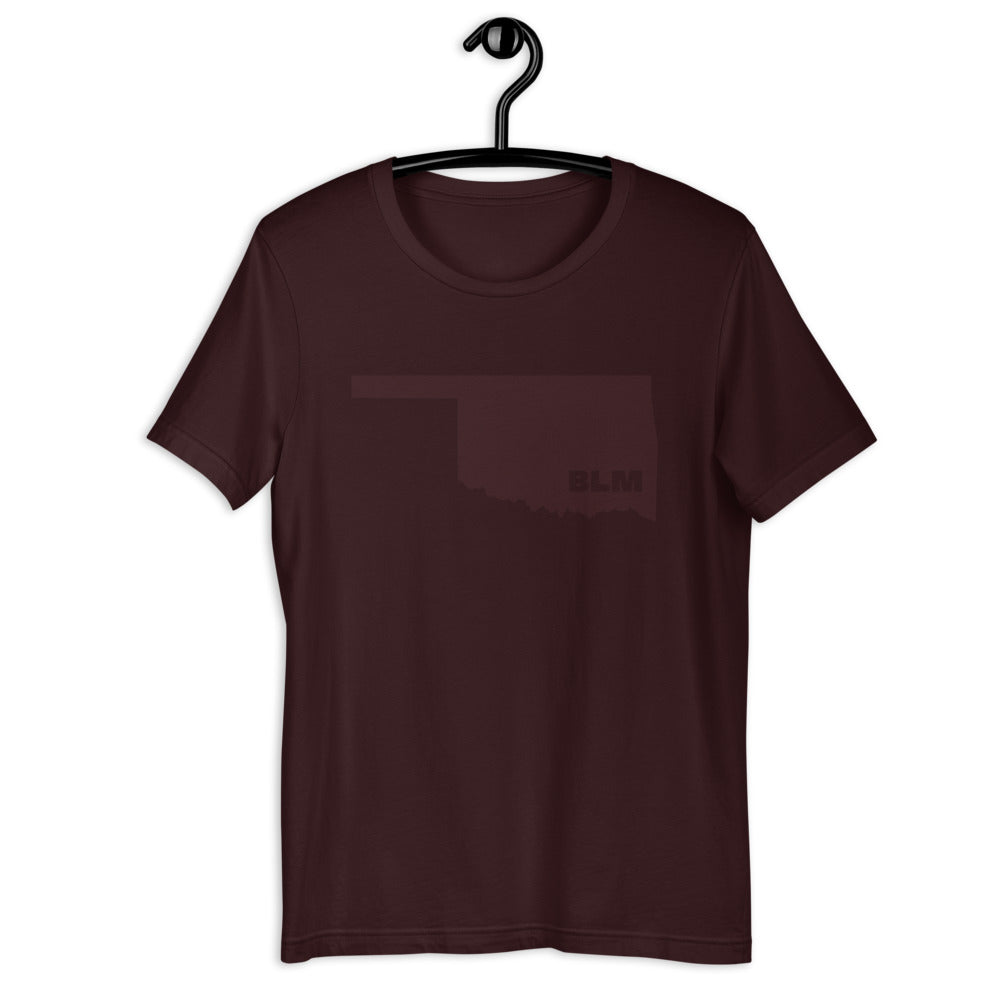 BLM 50 States / Oklahoma Short-Sleeve Unisex T-Shirt (Oxblood Black)