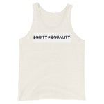 Load image into Gallery viewer, Equity Does Not Equal Equality Unisex Tank Top
