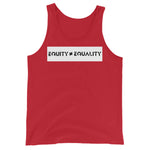 Load image into Gallery viewer, Equity Does Not Equal Equality Unisex Tank Top
